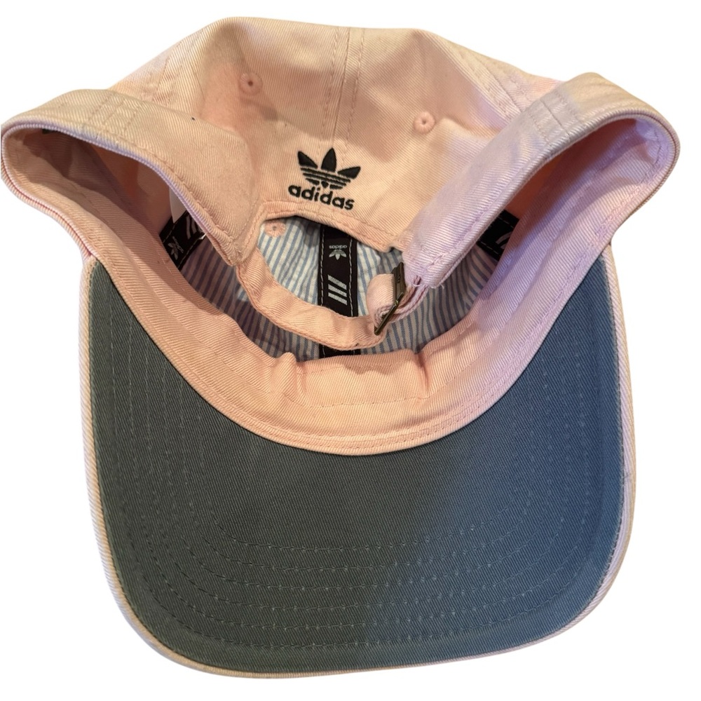 adidas Peach Pink Trefoil Cap with Black Trim - Picture 2 of 3